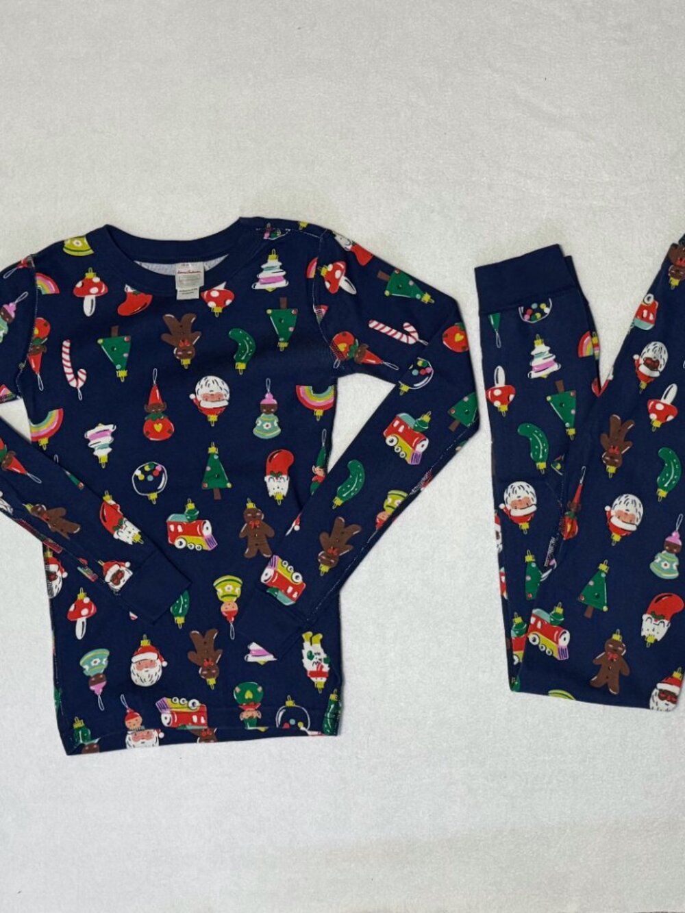 Hanna Andersson Christmas Pajama Set - Heirloom Ornaments 10/12 - Organic Cotton